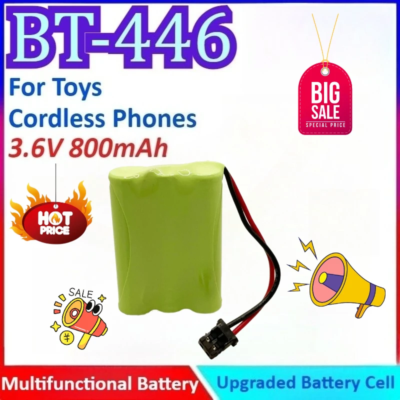 

New 800mAh 3.6V BT-446 Multifunctional General-purpose High Quality Battery for Cordless Phones / Toys