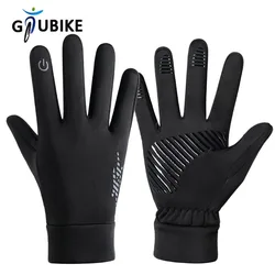 GTUBIKE Winter Cycling Gloves Men Gloves Touch Screen Windproof Sports Gloves Warm Thermal Fleece Running Ski Cycling Gloves