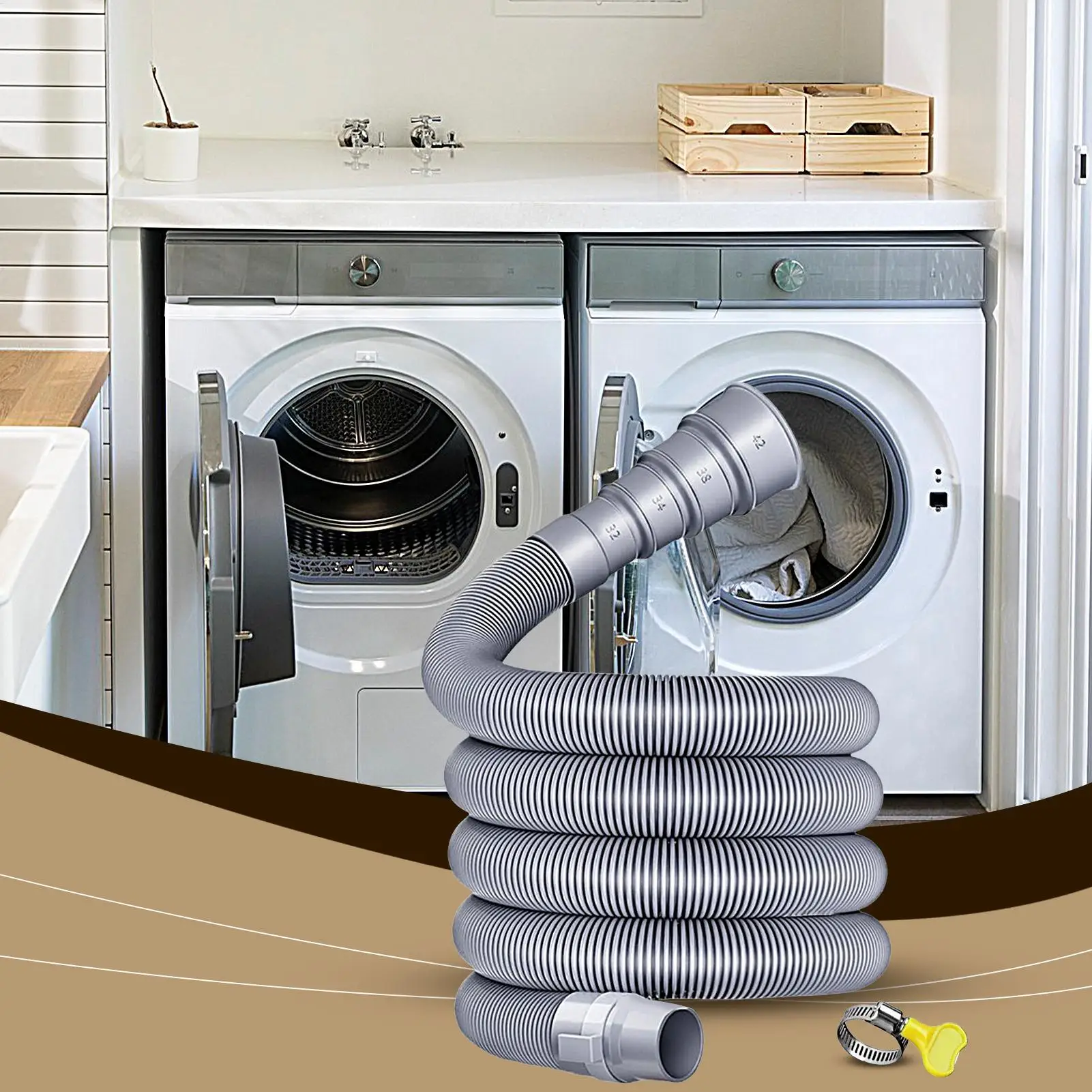 

hot Caravan Sewer Pipe Flexible Leakproof Caravan Drain Pipe Waste Water System Secure Trailer Extension Set For Outdoor