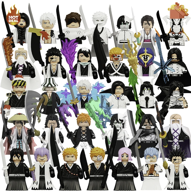 BLEACH-Blocos de Construção de Anime Japonês para Crianças, Moc