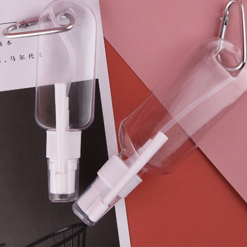 

5Pcs Spray Bottles 50ml Refillable Leakproof Rotary Pump Adjustable Nozzle Portable Hook Keychain for Travel Daily Use