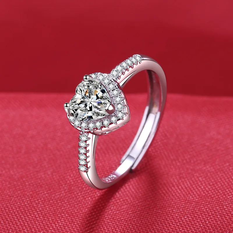 

925 Sterling Silver Classic Ring for Women jewelry simple diamond ring imitation diamond women's ring R131