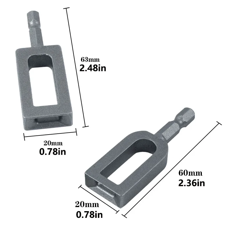 1pc Hex Shank Iron Wire Twisting Tool, Portable Multifunctional Iron Wire Twister, Quick Knot Labor-Saving Binding Machine