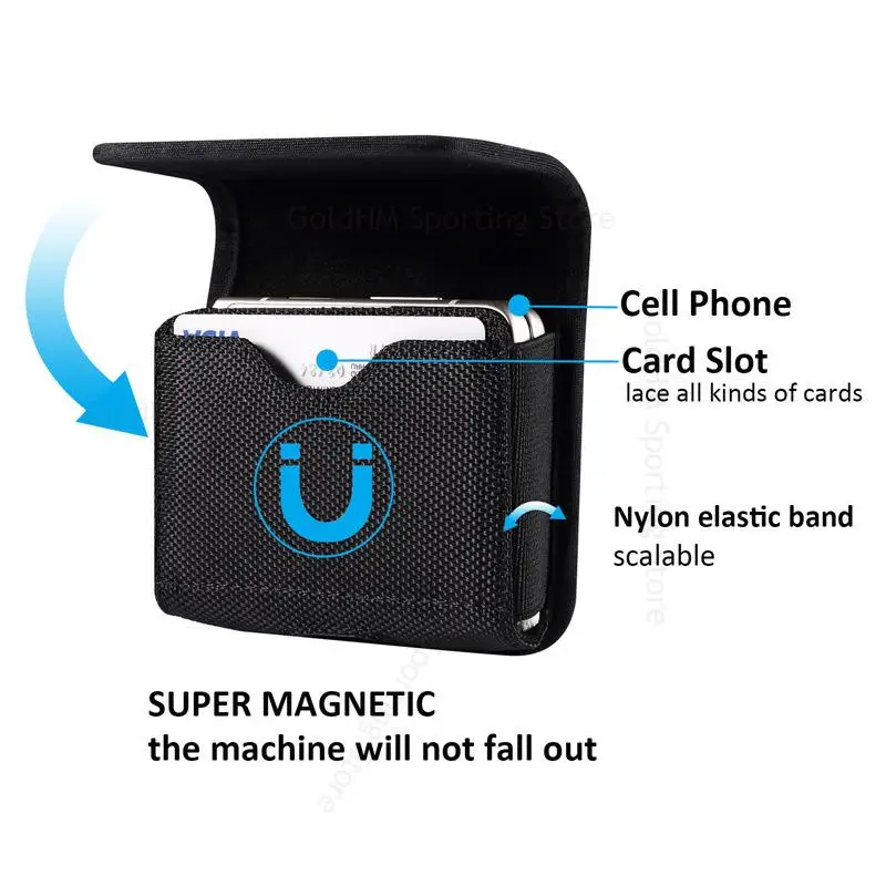 Para tecno phantom v flip2 5g oxford pano magnético cartão bolso flip caso para tecno phantom v flip 2 bolsas cinto de telefone saco da cintura