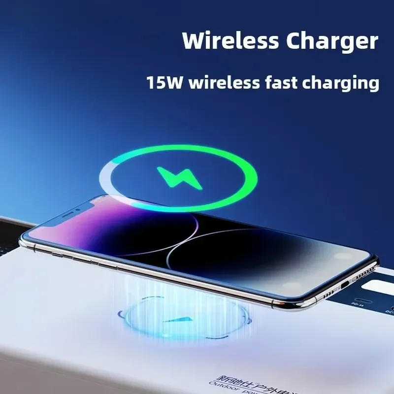 300W 81000mAh Portable Power Station 220V Solar Generator USB DC Wireless External Battery Pack for Outdoor Camping RV Home