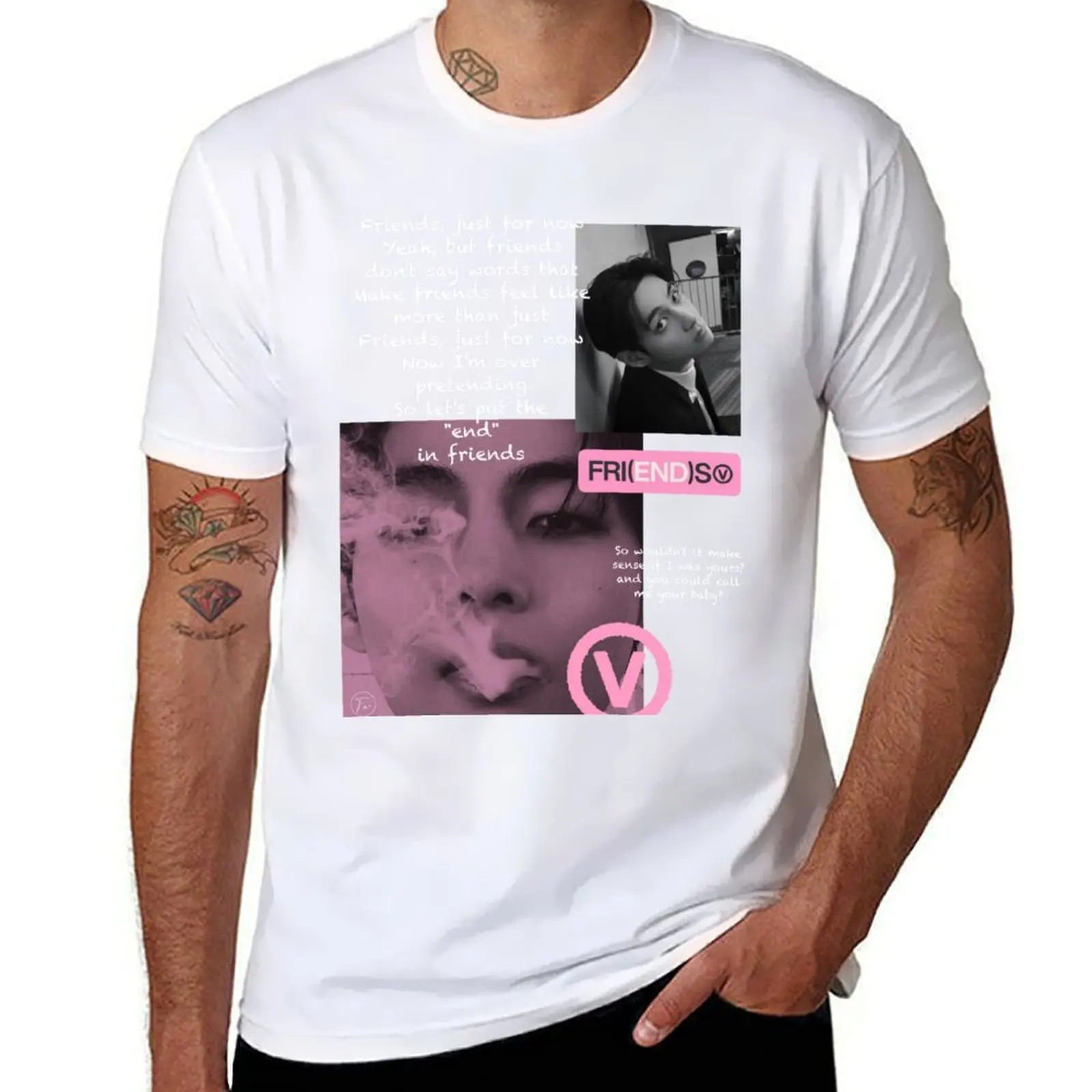 

taehyung fri(end)s T-Shirt anime t shirts oversize t shirts with prints T-Shirt