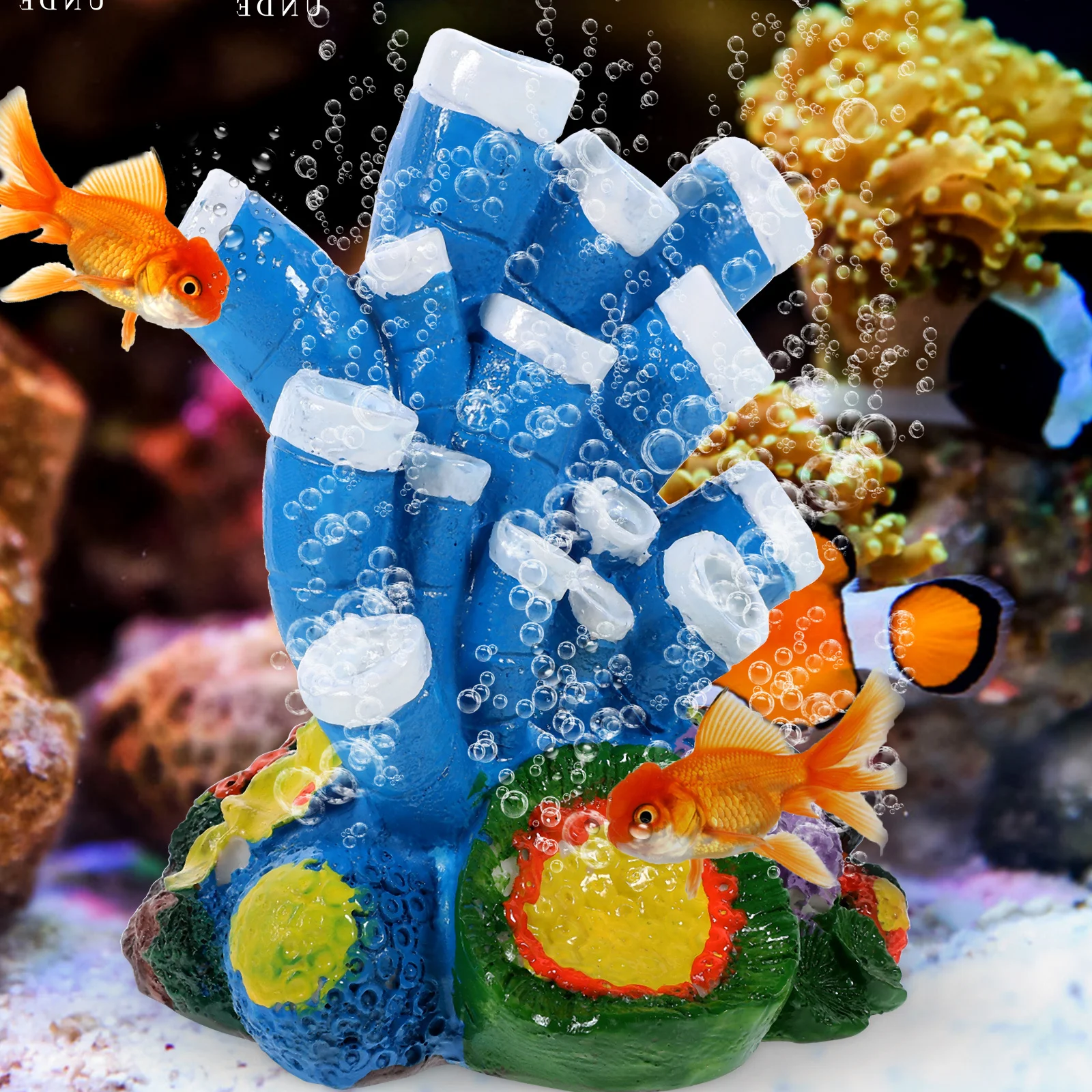 

Fish Tank Decoration Resin Coral Shape Aquarium Hiding Cave Stable Small Tank Shelter Aquarium Accessory Fish Hidden Cave
