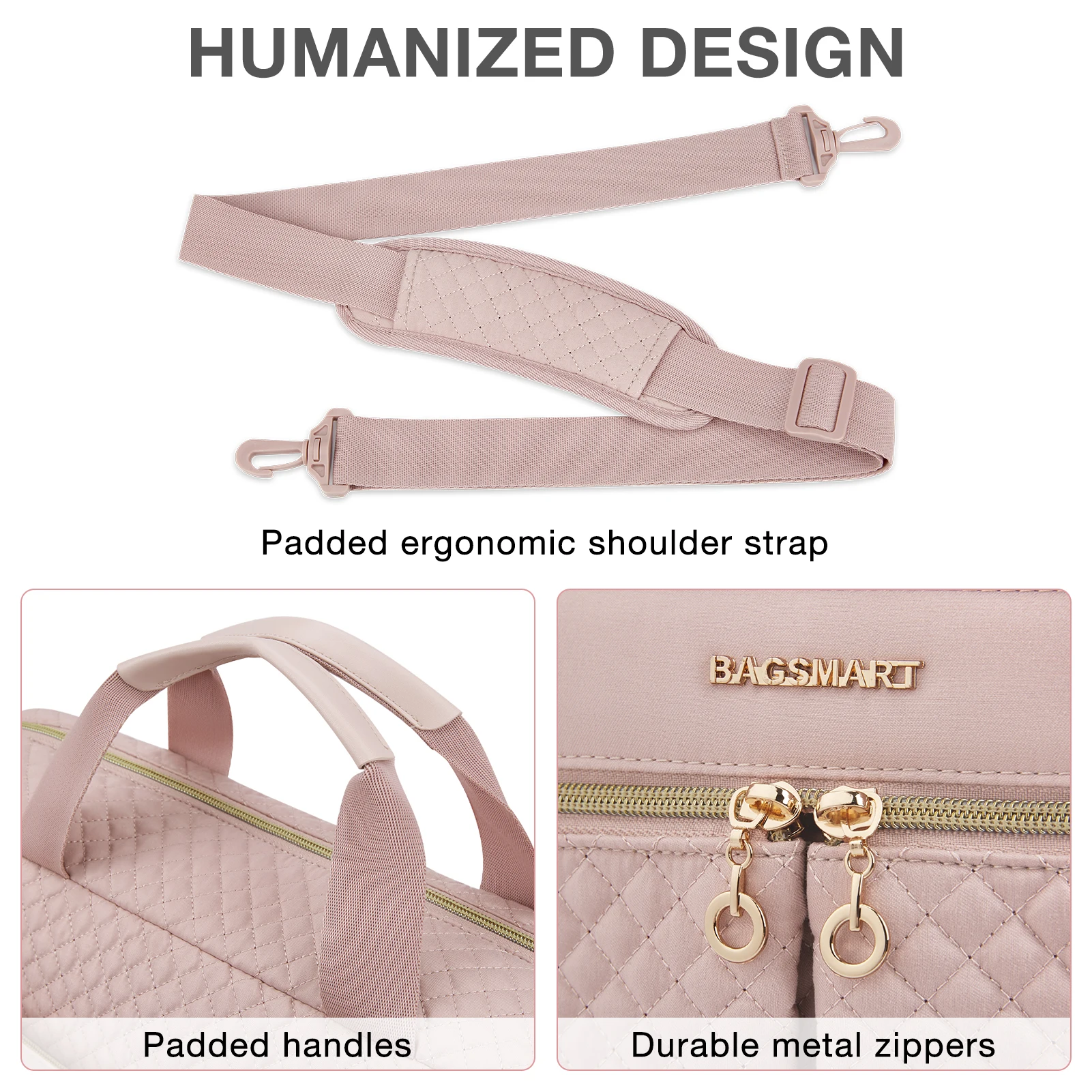 BAGSMART Borsa universale per laptop 15.6 17.3 pollici Notebook per borsa per computer Uomo Donna Studente di scuola Custodia per laptop