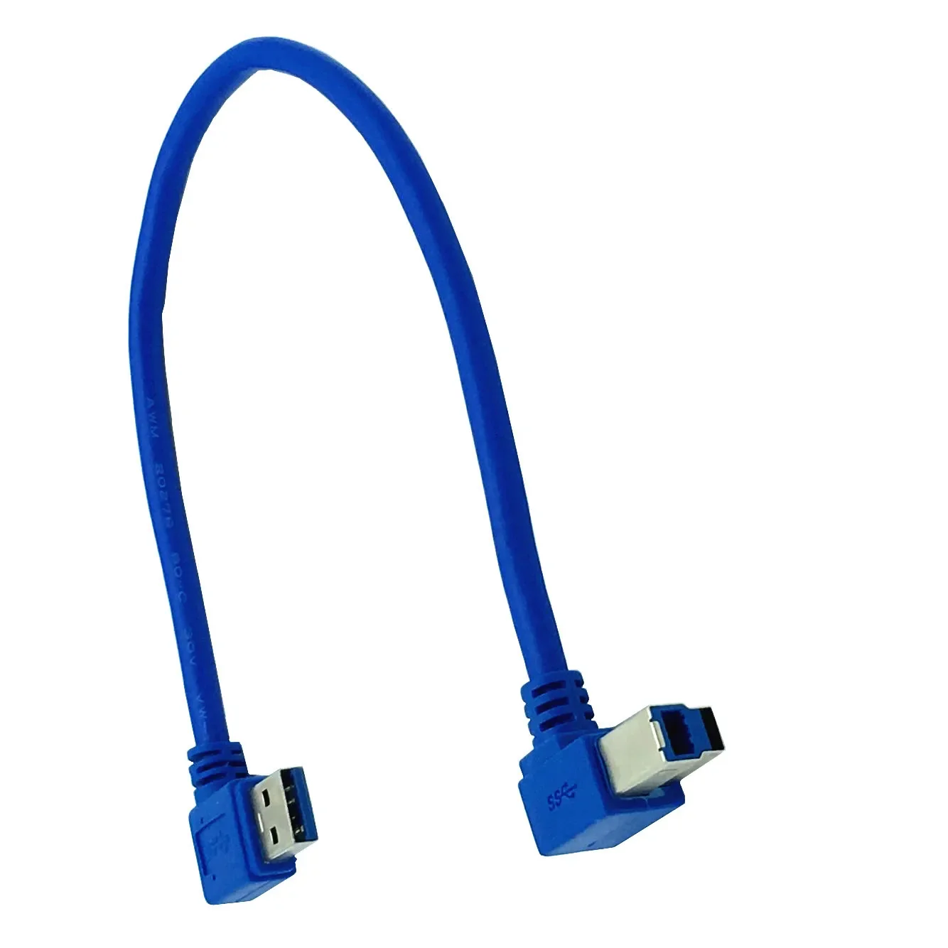 90 Degree Angled USB 3.0 A Male AM to USB 3.0 B Type Male BM USB3.0 Cable For printer scanner HDD