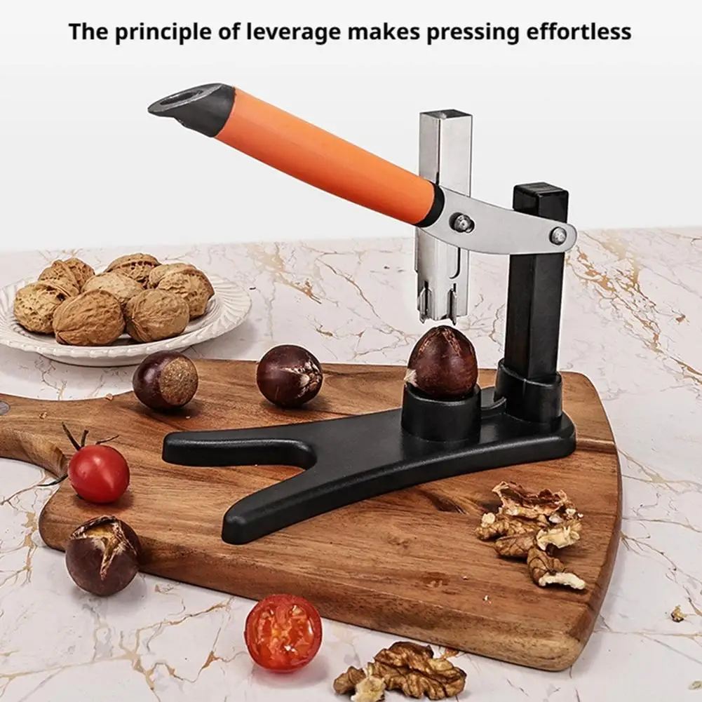 Chestnut Cutter with Non-Slip Handle, Kitchen Portable Nut Sheller & Cracker for Chestnuts, Walnuts, Safe for Kids & Seniors