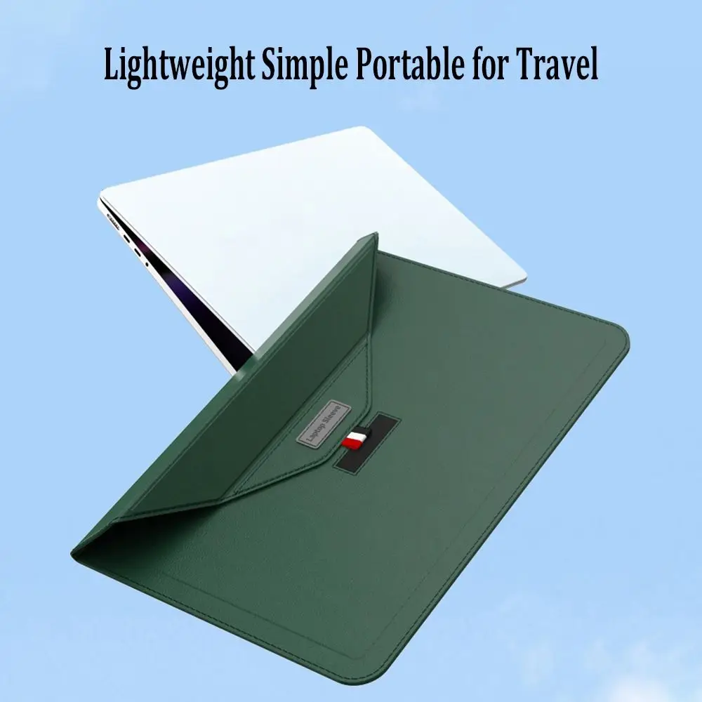 

New 13 14 15.4 16.1 Inch Laptop Sleeve Case Waterproof PU Leather Carrying Bag Shockproof Multifunctional Notebook Sleeve Bag