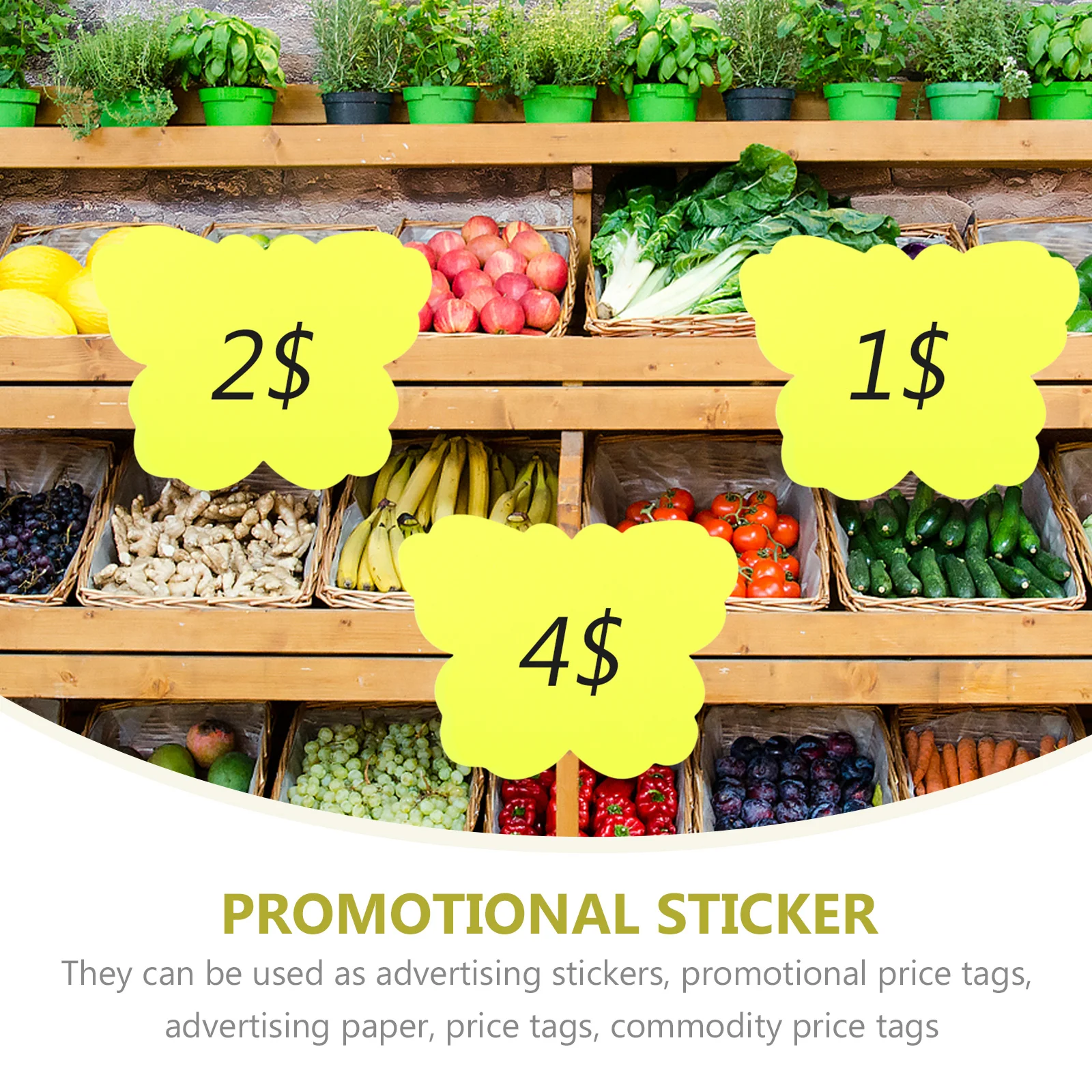 

40pcs Price Tags Paper Material Bright Color For Supermarkets Shops Retail Stores Commercial Use Commodity Labels Market