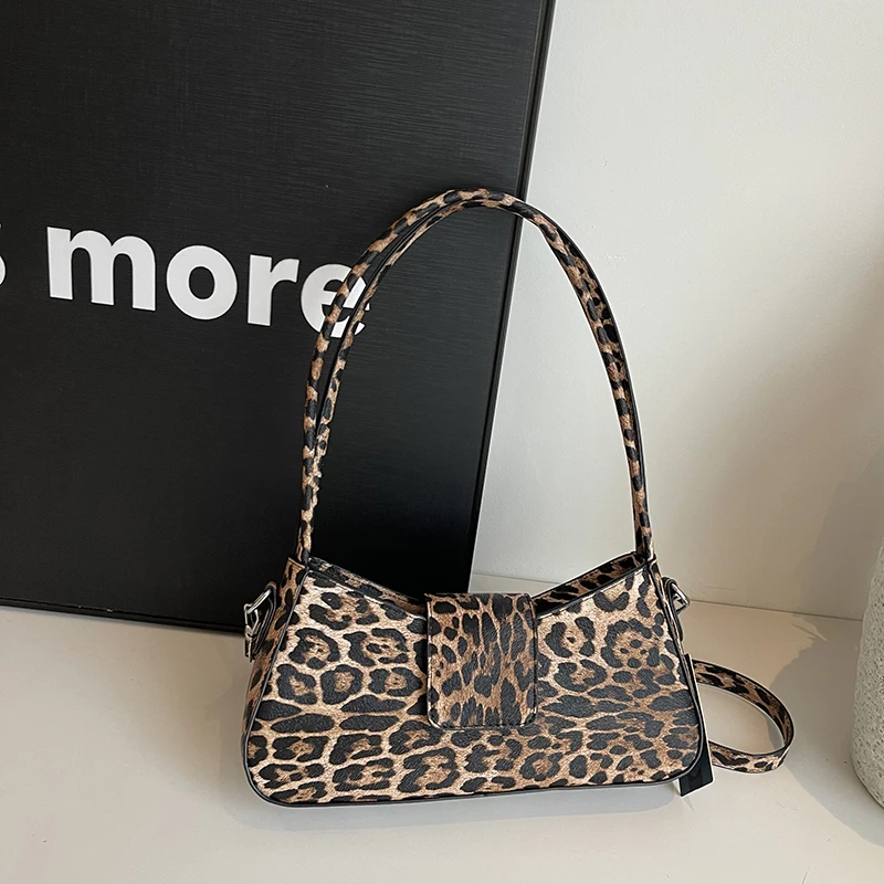 

Handbag PU Leather Removable Shoulder Strap Crossbody Bag for Women Leopard Print Hobo Bag Satchel Purse for Work Travel