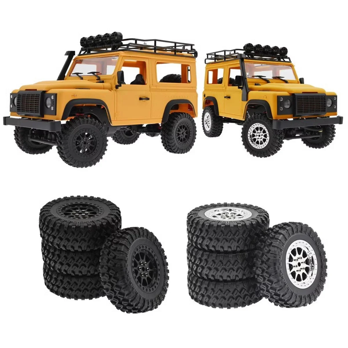 

2 комплекта для MN 1/12 MN90 91 99 99S, детали для обновления радиоуправляемого автомобиля для скалолазания, зажим для модификации хлопковой шины-ABHQ