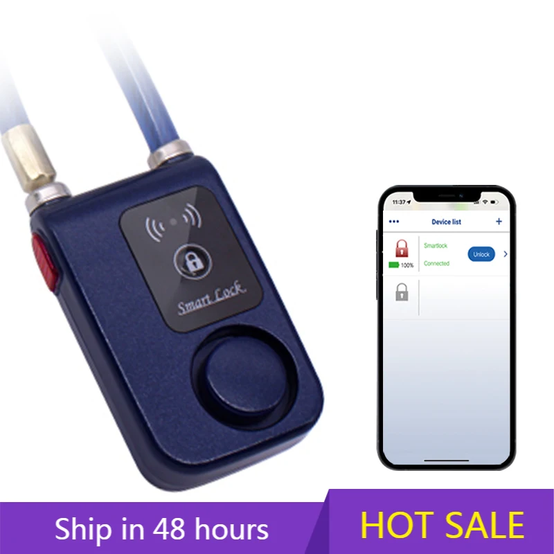 

POWER LEAP Y797 High Quality Keyless Smart Cable Electric Scooter & E-Bike Lock Anti-Theft 110db Alarm High Security Bicycle Loc