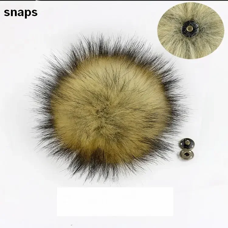 2pcs 8/10/12/15cm DIY Faux Raccoon Fur Pompom Artificial Fur Pom Poms  Beanie Hats Caps For Shoes Caps Sewing Crafts Accessories