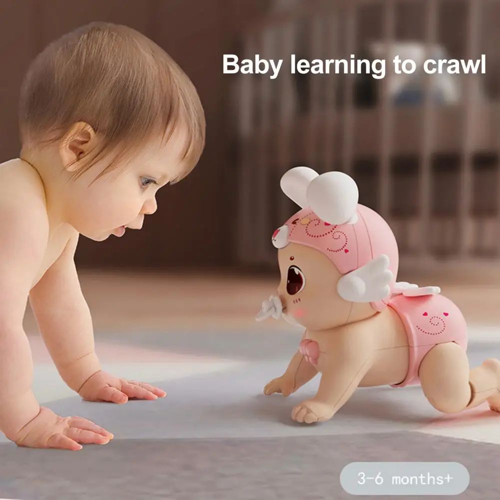 Musical Baby Walking Toy Baby Doll Toy with Music Light Usb Rechargeable Infant Toddler Boys Girls Walking Crawling Learning