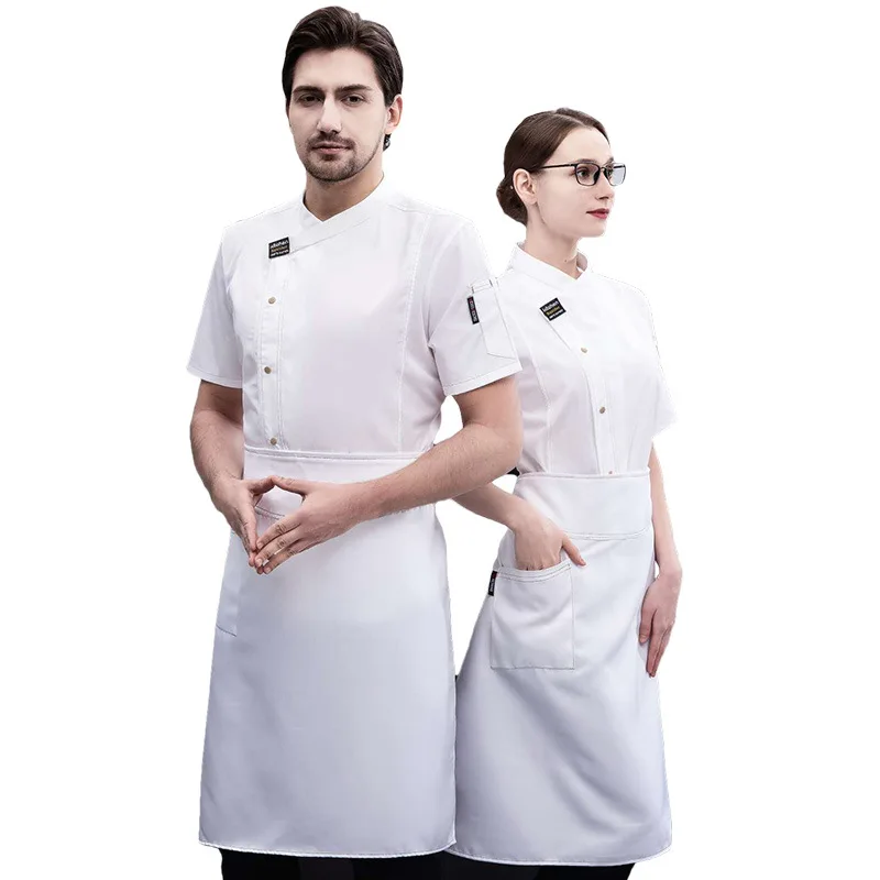 Sala da pranzo uniforme giacca da cuoco da uomo uniformi da cameriere abbigliamento da lavoro da donna abbigliamento da cuoco panetteria Cafe salopette da cameriere