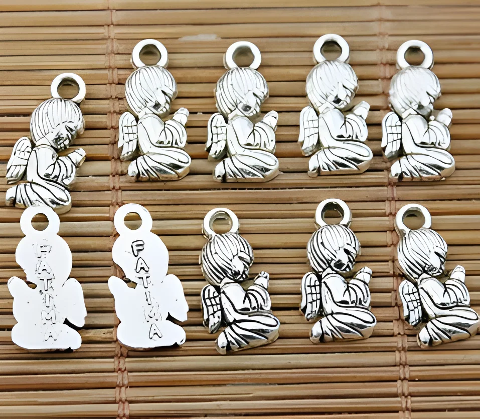 20pcs 16*8mm  Alloy matel tibetan silver little angel pendants  HWEF1628