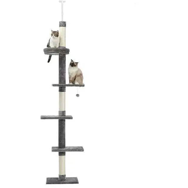 

Floor-to-ceiling cat climbing frame Tree tower Tongtian cat scratching jumping platform Pet hammock Large cat apartme