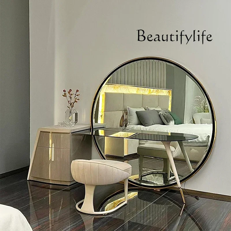 

YY Organizer Chair Vanity Tables Storage Mirror Nordic Cabinet Bedroom Vanity Makeup Desk Luxury Coiffeuse De Chambre Furniture