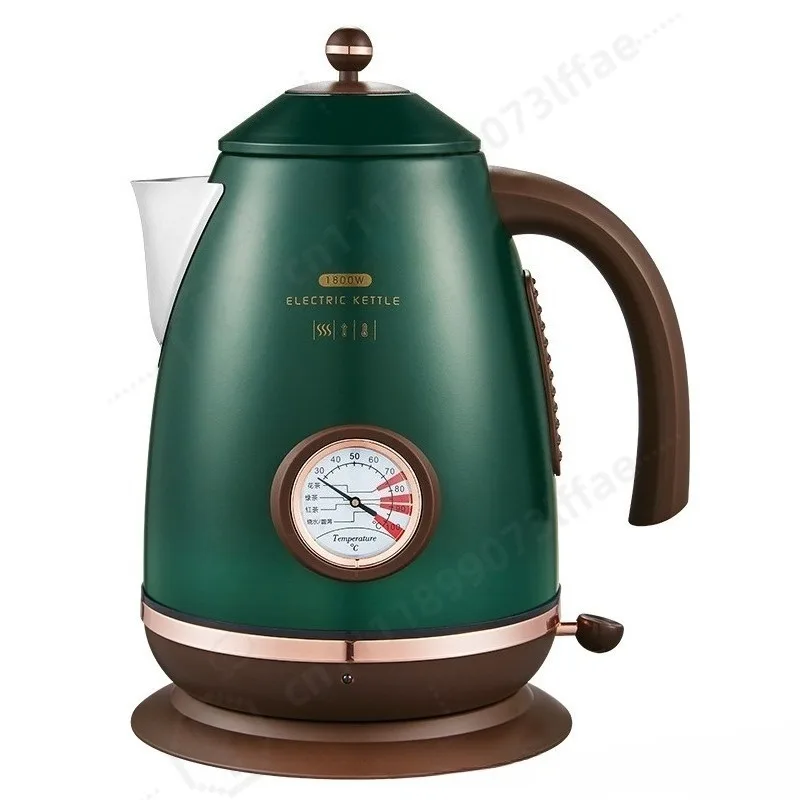 Vintage Constant Temperature Electric Kettle Stainless  Heat Preservation Teapot Portable Water Heating Pot for Household Drink