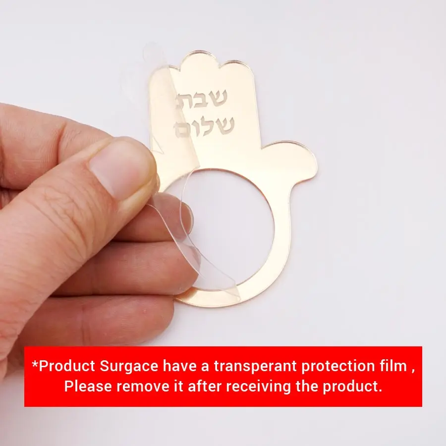 12pcs Acrylic Hamsa Hand Shabbat Napkin Ring - Jewish Decorative Napkin Holder for Table Shalom Theme view 5