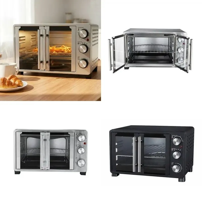 New Design Custom Home Baking 23L Stainless Steel French Door Electric Oven Mechanical Control