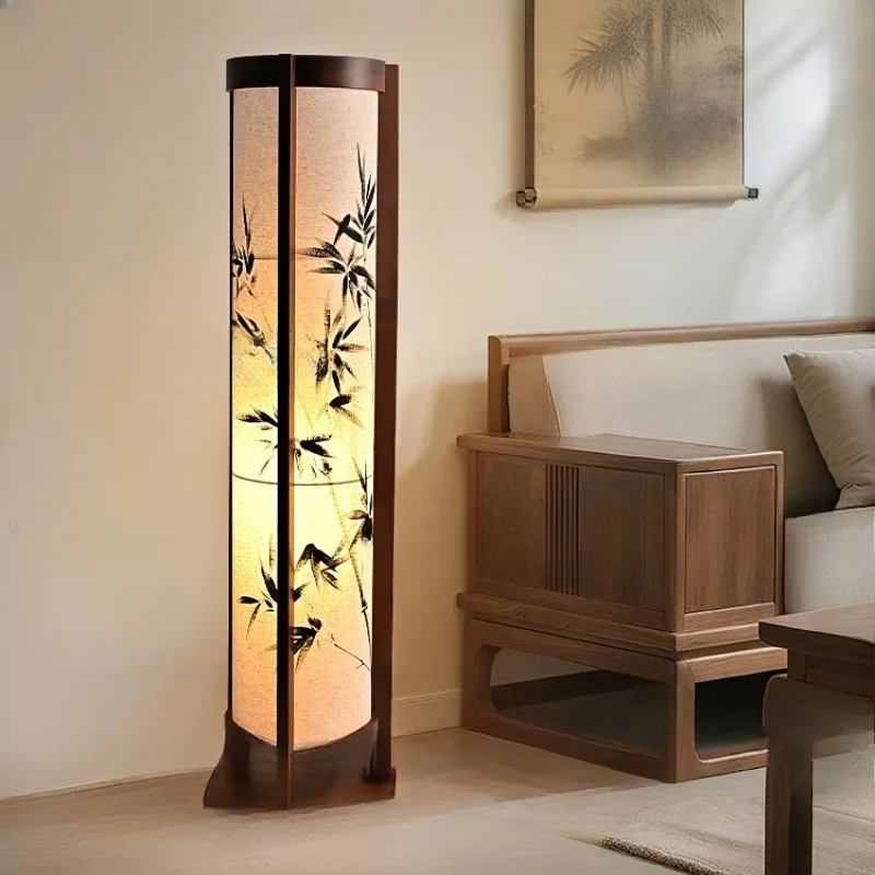 

Song aesthetic floor lamp living room decorative lamp new Chinese bedroom tea room study standing lamp