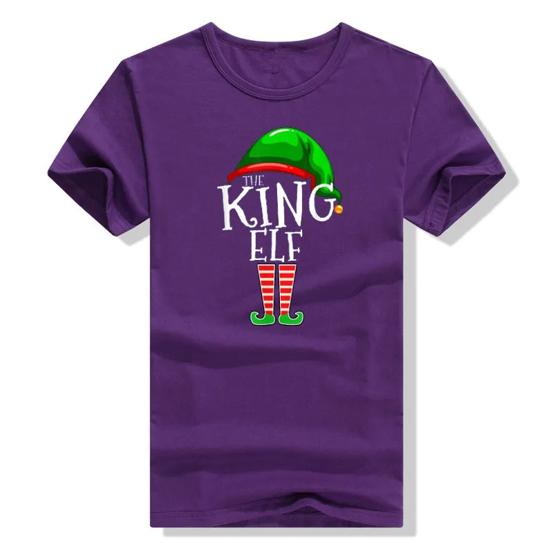 Świąteczne ubrania elfów dla całej rodziny, pasujące zestawy dla mężczyzn i kobiet, koszulka bawełniana dla mamy i taty, wzorzysta koszulka na prezent, top.