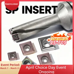 Lame de forage SPMG CNC rapide et violente, Machine-outil, outils de fraisage, Insert en carbure, tête d'outil en acier inoxydable, SPGT U