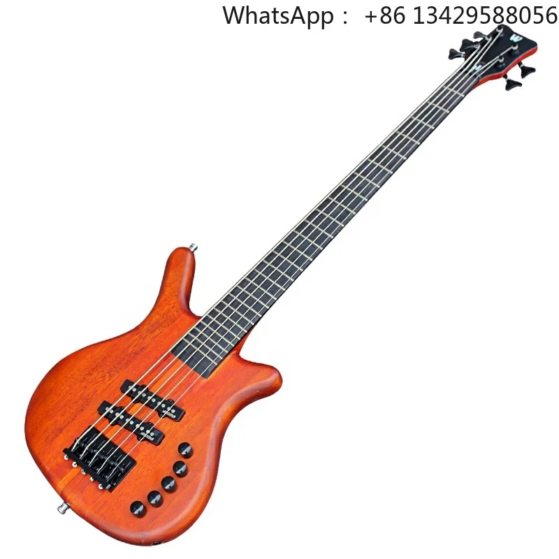 Flyoung Orange 5 Strings Electric Bass Guitar Profetional Bass Guitar