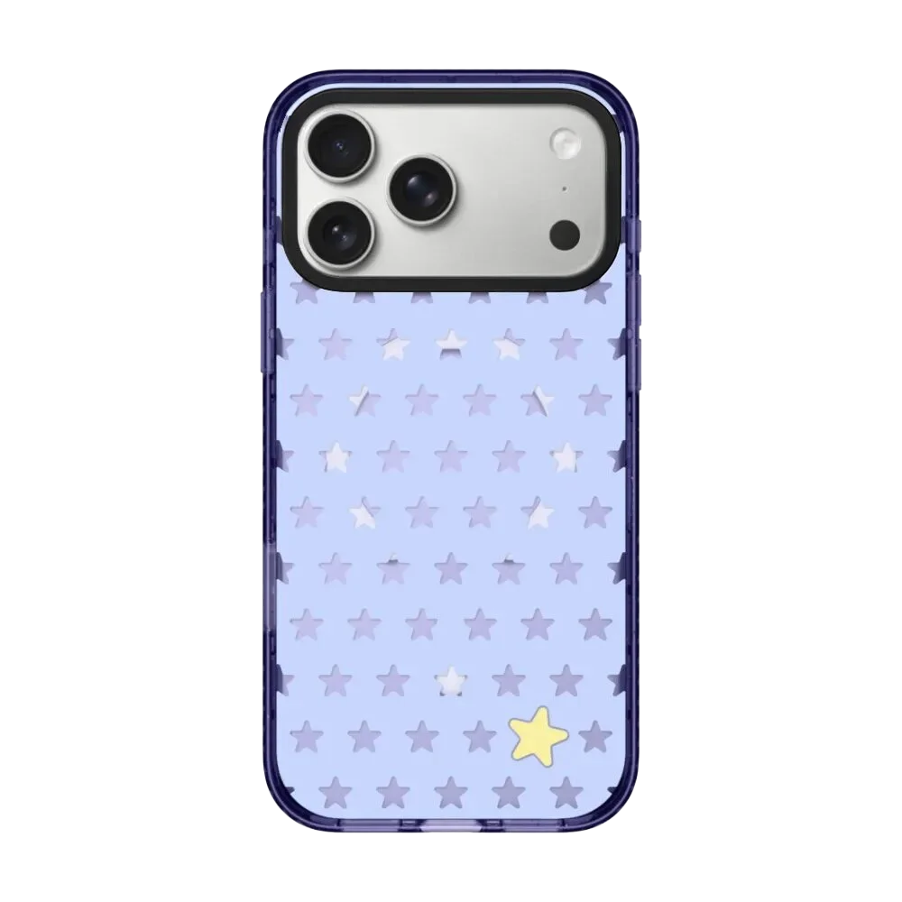 Full Screen Star Hollow Out Acrylic Magnetic Case: Compatible with IPhone 17 16 15 14 13 12 Pro Max 17 Air