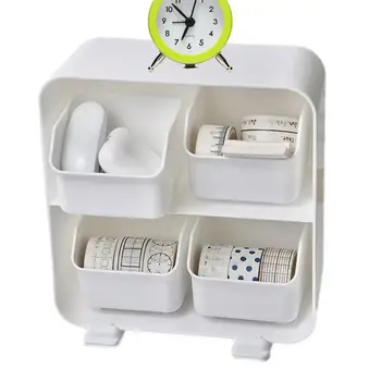 미니 서랍 정리함 책상 보관 메이크업 정리함, 서랍 4 개, 보석 보관함, 펜슬 데스크탑 사무용품 