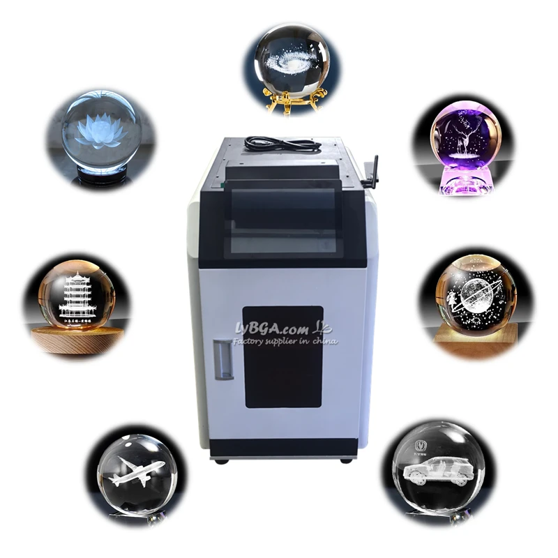 LY جديد ثلاثية الأبعاد آلة الحفر الداخلية المهنية كريستال الكرة الليزر حفارة الضوء الأخضر/ليزر الأشعة فوق البنفسجية 1 واط LY-A04A مع 2 مجموعات تركيبات