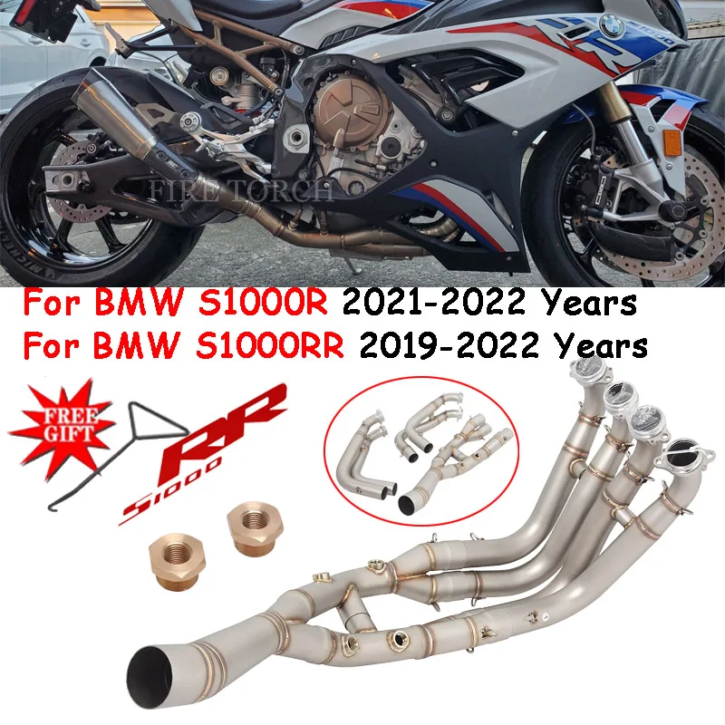 

Slip On For BMW S1000RR 2019 - 2023 For S1000R 2021 - 2023 Motocycle Exhaust System Stainless Steel Front Mid Link Pipe Muffler