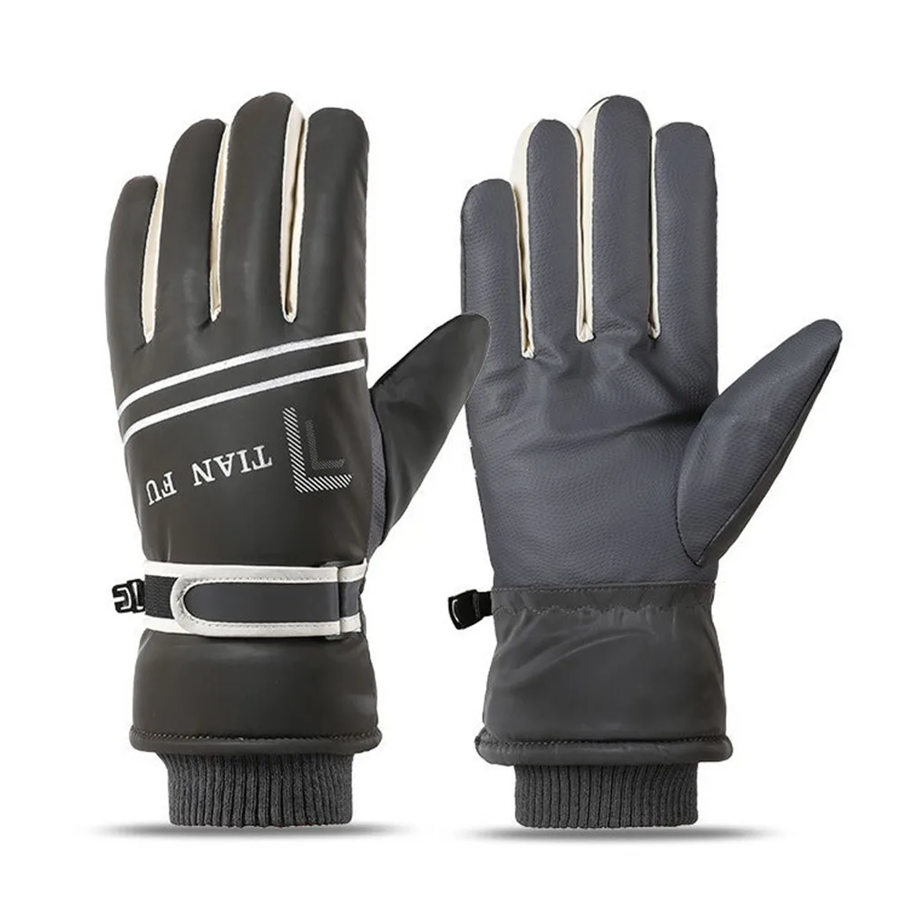 

Fashion Warm Winter Gloves Lining Fleece Thickened Thermal Snowboard Ski Gloves Waterproof Windproof Cycling Gloves Men Women