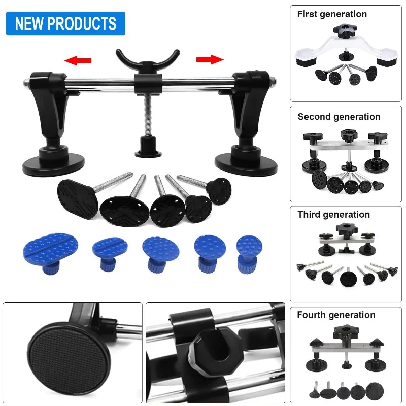 1set Car Dent Repair Tool Impact Crater Hail Crater Repair Unpainted Dent Repair Kit Efficient Bridge Tool Set Puller Gasket