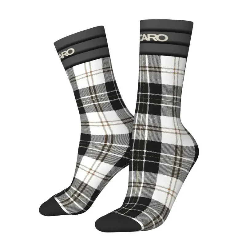 Scottish Tartan Plaid Recaros Dress Socks Men's Women's Warm Fashion Crew Socks