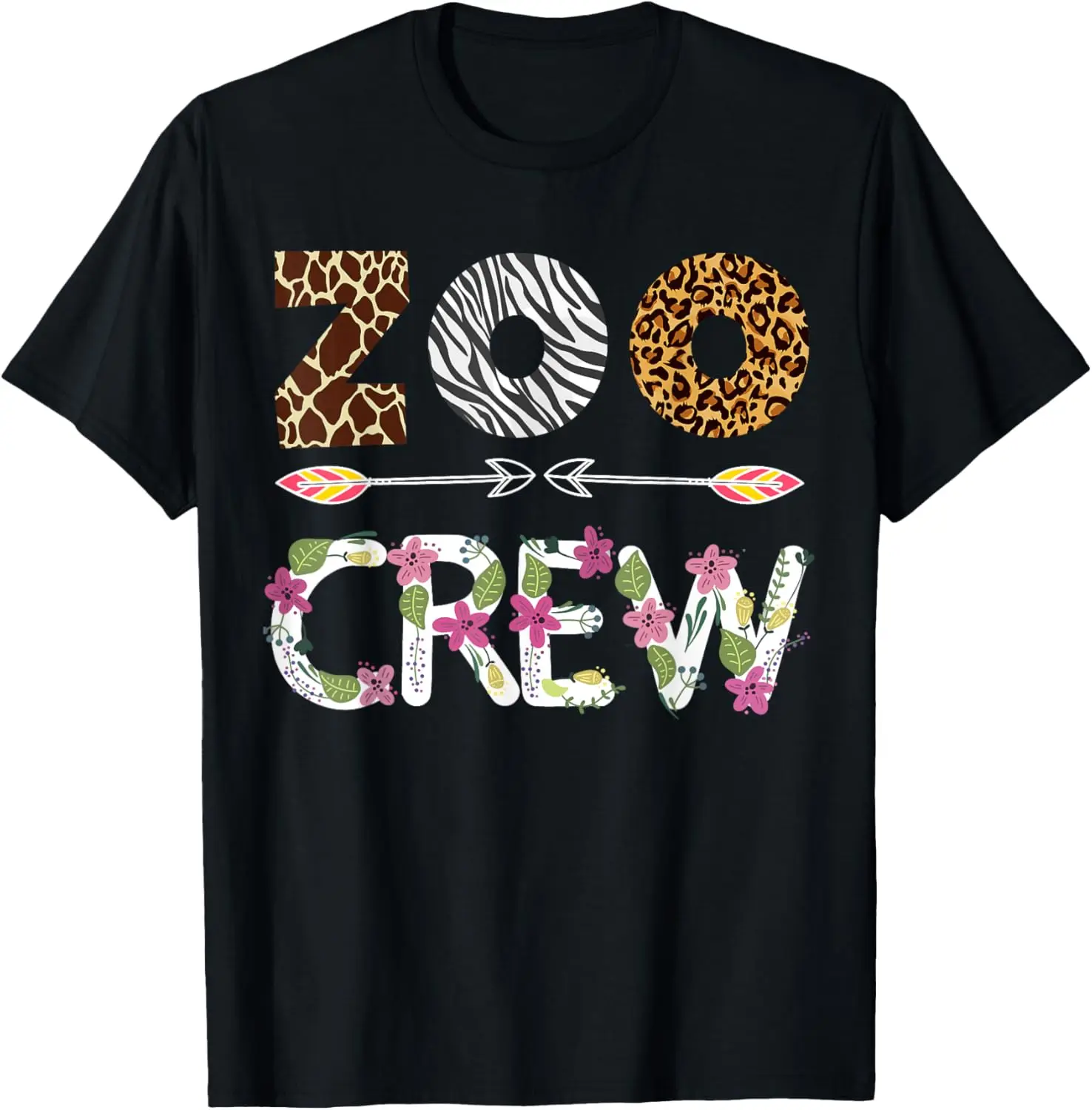 Zoo Crew Animal Pattern Zoologist T-Shirt