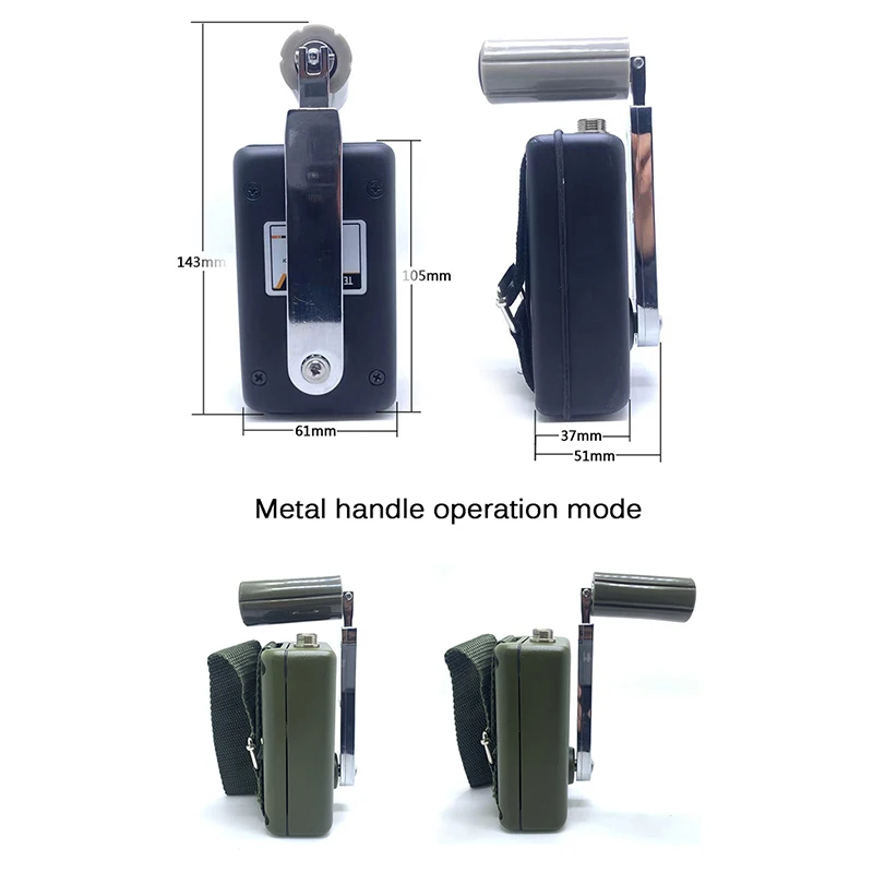 28V High Efficiency Portable 30W Hand Crank Generator Small Dynamo Outdoor Emergency Charger