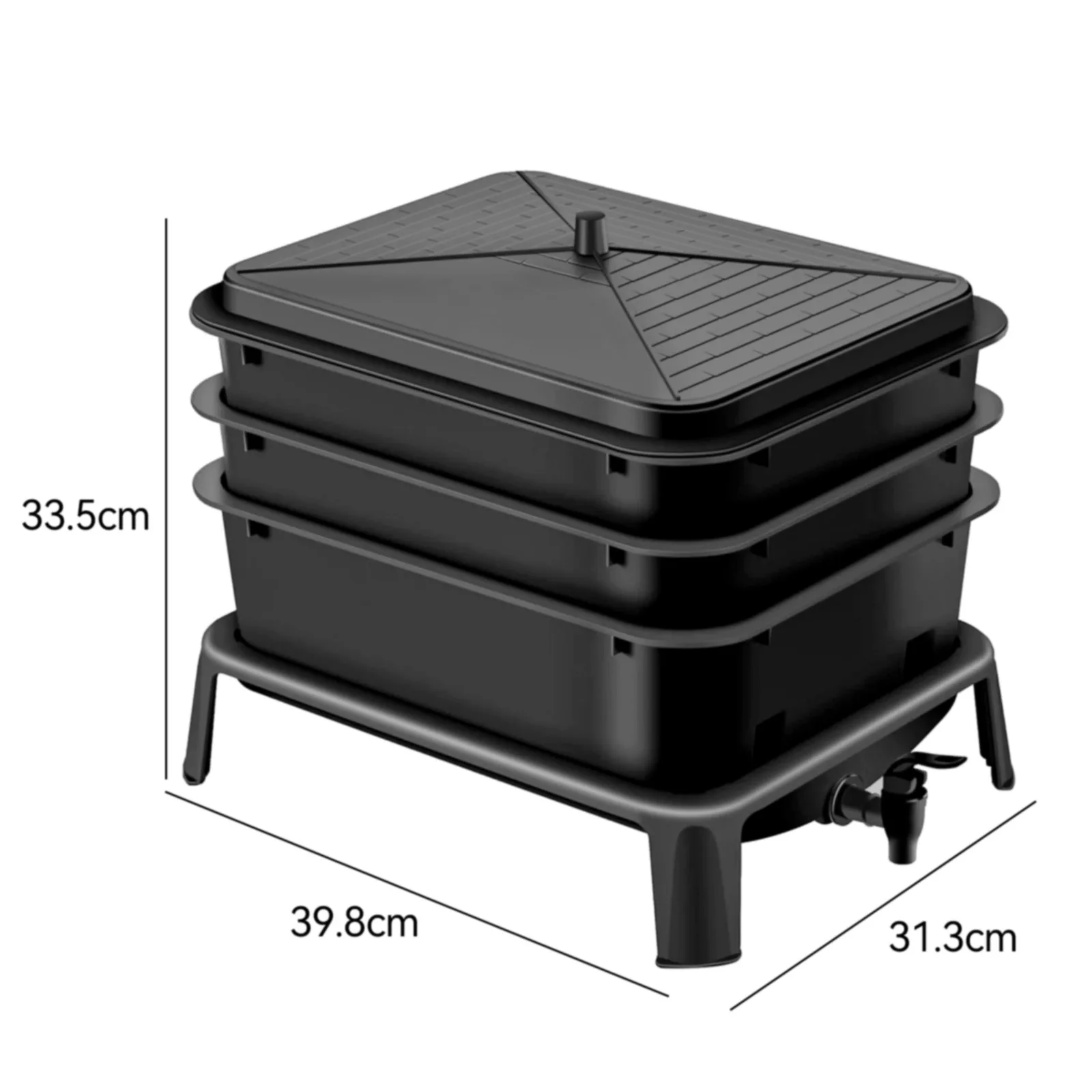 Worm box, compost bin, gardening, garden, outdoor, organic fertilizer, household kitchen waste, homemade earthworms