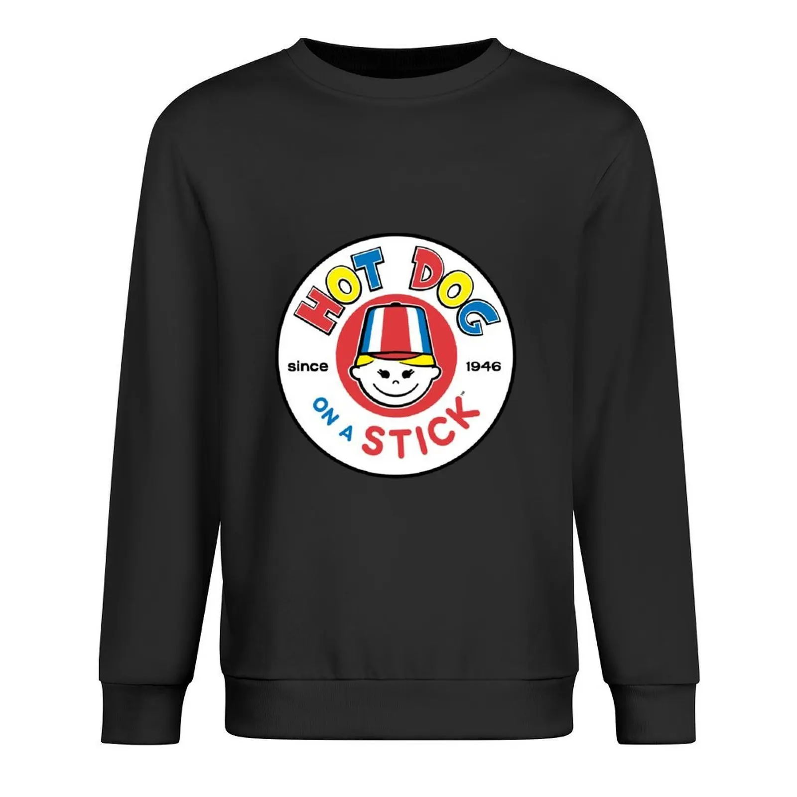 

design hot dog on a stick restaurant logo Pullover blouse men's autumn clothes japanese style men's sweatshirts