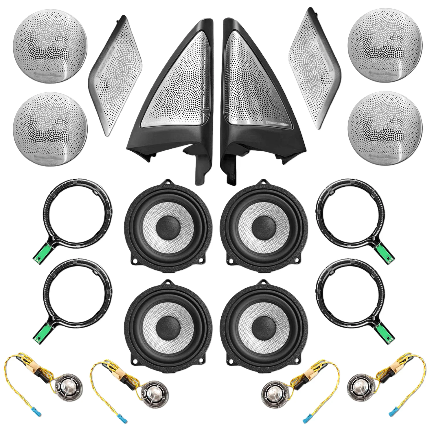 Dual SUV Special HiFi Stereo Speaker Ambient Light 3D Sound Luminous Horn Cover Easy No Damage Installation Parts