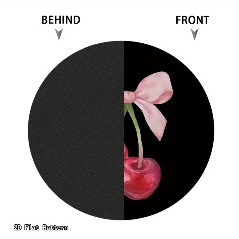 Kersenboogpatroon Ronde muismat Antislip rubberen basis Draagbare bureauleggers Computer Notebook PC-accessoires