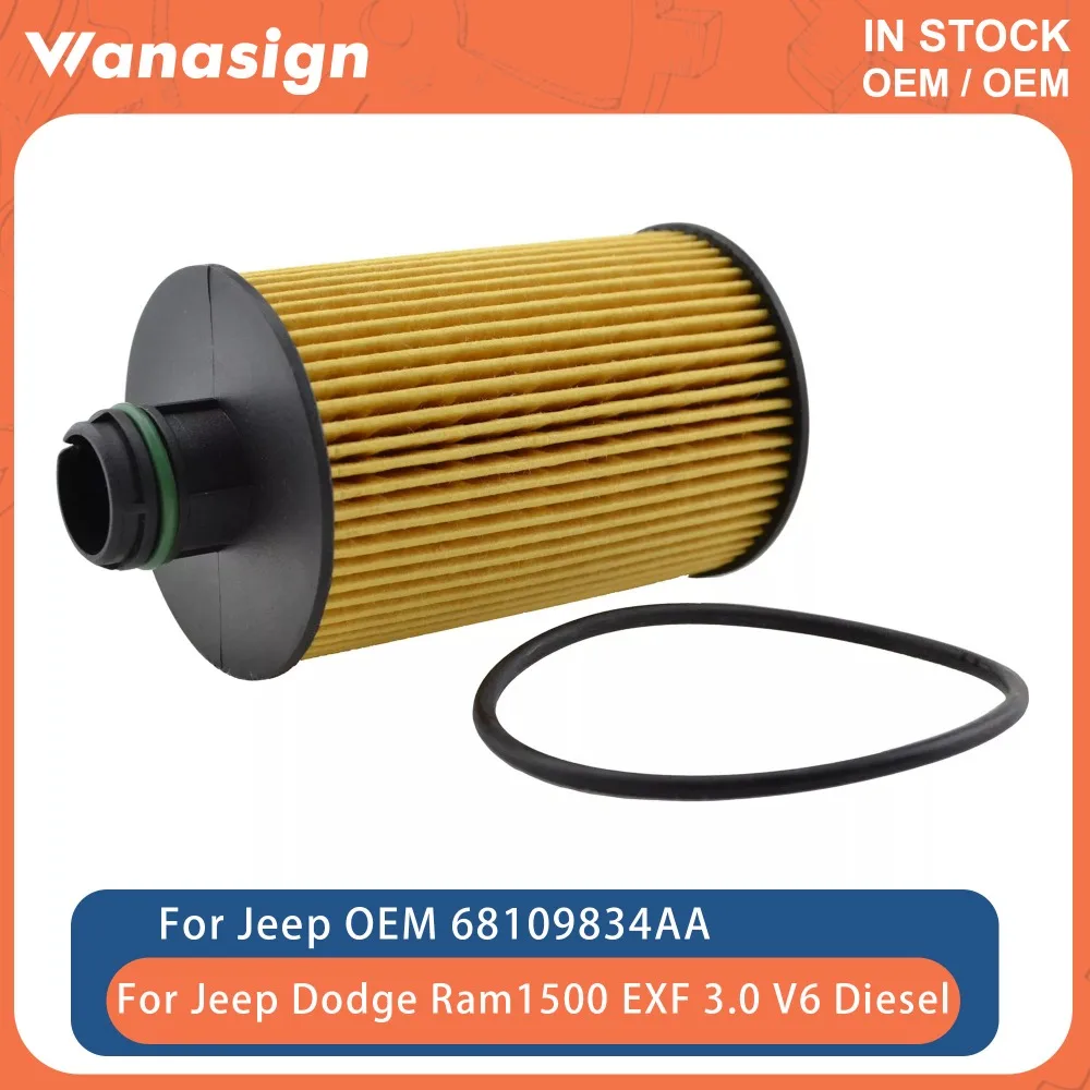 Engine Parts 1/2/3pcs Oil Filter Fit 3.0 V6 Diesel For Jeep Grand Cherokee Chrysler Ram 1500 Maserati EXF 3.0L 11-18 68229402AA