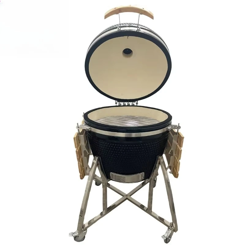 KIMSTONE 26 Inch KAMADO Big Black  Ceramic Charcoal Grill Komodo China BBQ Keramik Grill