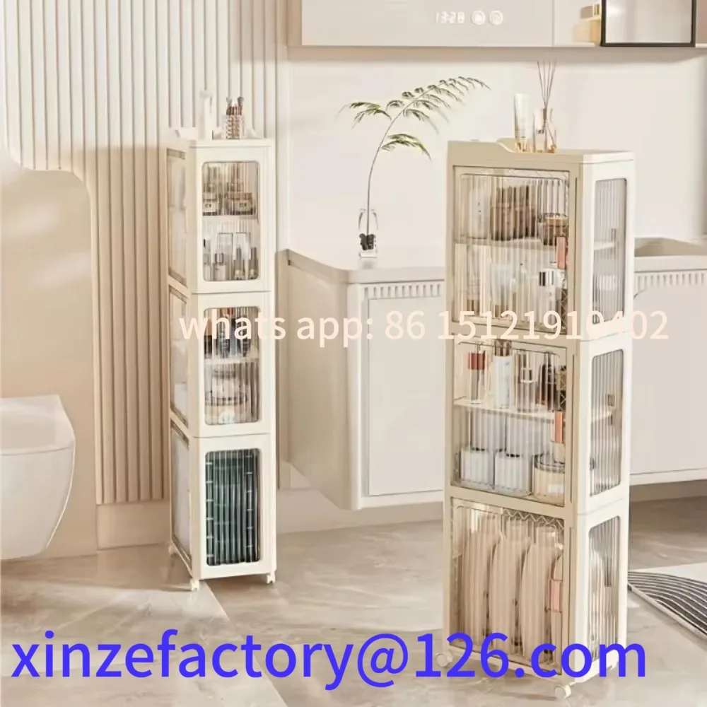 

Customizable Multifunctional Storage Cabinet Drawer Style Bathroom Crevice Cabinet SeamOrganizer Shelf Toilet Moisture-Proof Cap