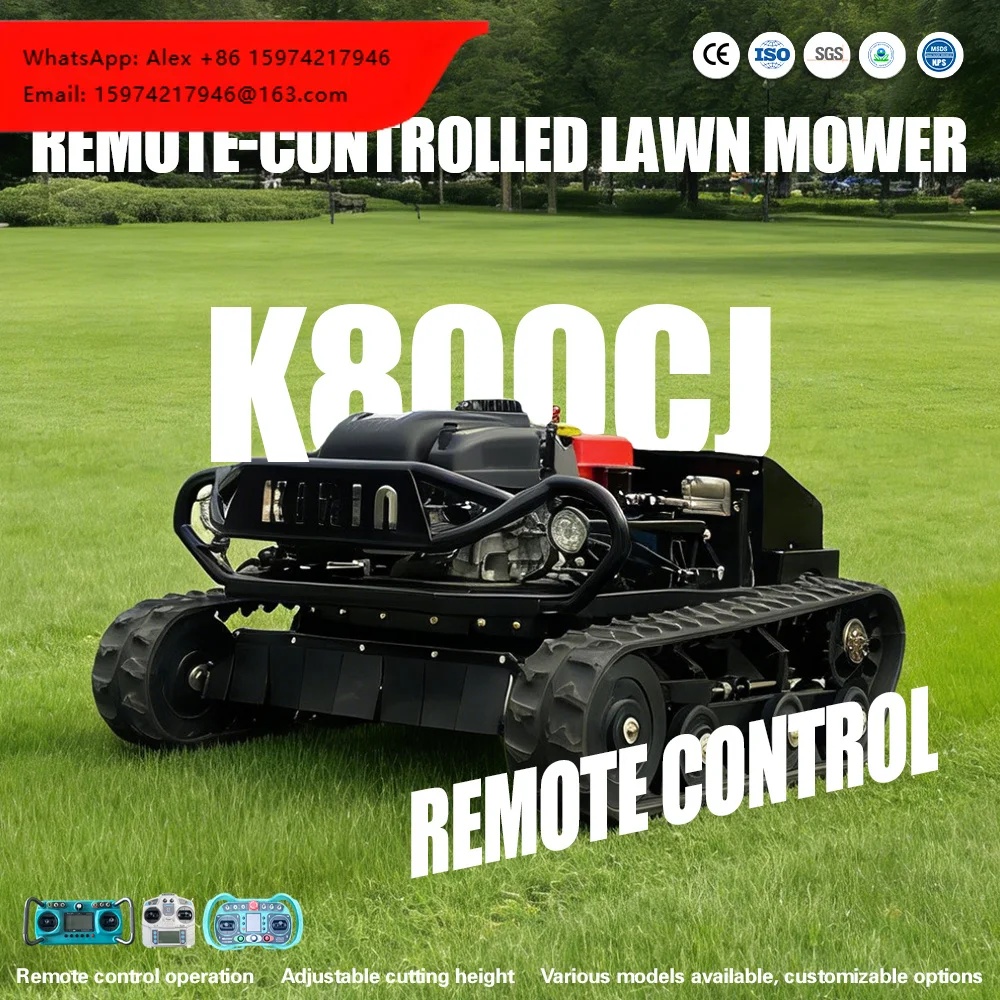 Hot-selling Cordless 4-Stroke DIY Industrial Remote-Controlled Tracked Lawn Mower | Factory Direct Sales CE/EPA Certified