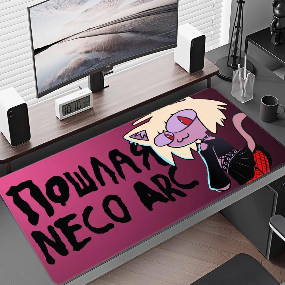 Neco-arc Gamer Cabinet Mouse Pad Anime Gaming Accessories Rubber Keyboard Office Tables Computer Desk Mat Carpet Mousepad